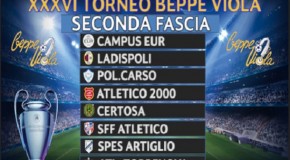 XXXVI Torneo Beppe Viola, le squadre della seconda fascia