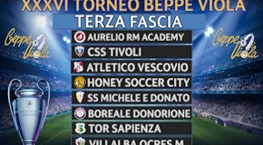 XXXVI Torneo Beppe Viola, le squadre della terza fascia