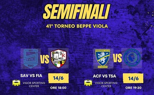 41° Torneo Beppe Viola, i risultati delle Semifinali del Vigor Sporting Center